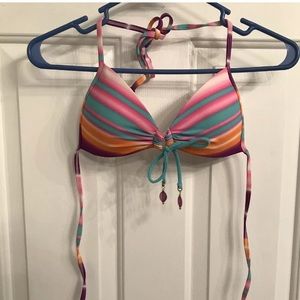 Rainbow Triangle Bikini Top, XS